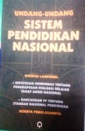 Undang-Undang Sistem Pendidikan Nasional