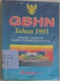 GBHN Tahun 1993 BESERTA SUSUNAN KABINET PEMBANGUNAN V1