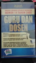 Undang undang republik indonesia nomor 14 tahun 2005