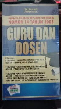 Image of Undang undang republik indonesia nomor 14 tahun 2005